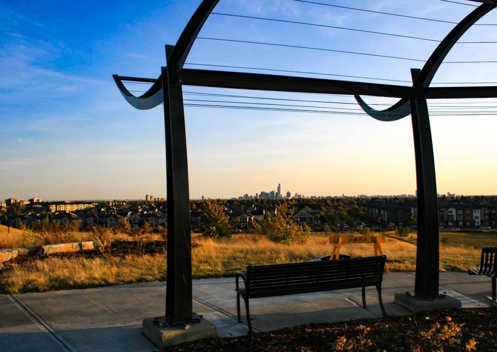 View overlooking Edmonton from the top of Griesbach hill
