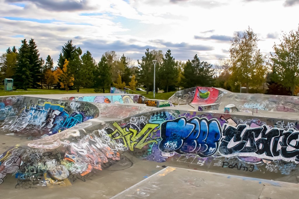 Graphiti covered Skate park